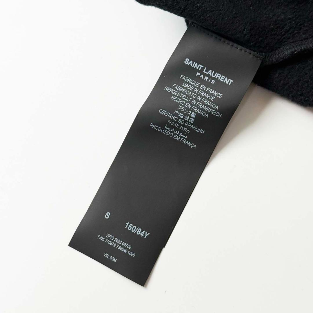 【2023AW】サンローラン クルーネック クロップド スウェットシャツ S