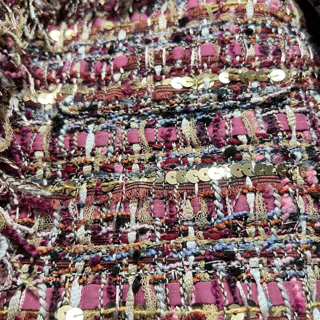 美品✨ CHANEL uniform ミックスツイードジャケット スパンコール