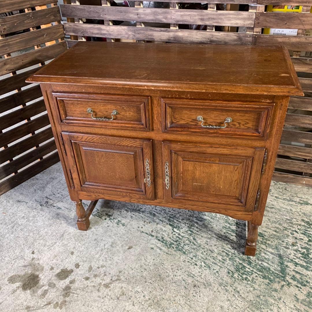 I687 アンティーク 木製キャビネット チェスト 引き出し収納 ベルギー製