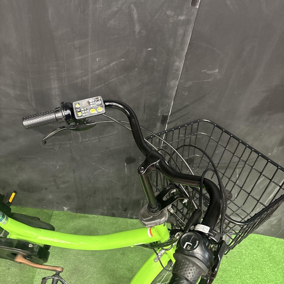 電動自転車 YAMAHA PAS Babby キミドリ 3人乗り対応　31★