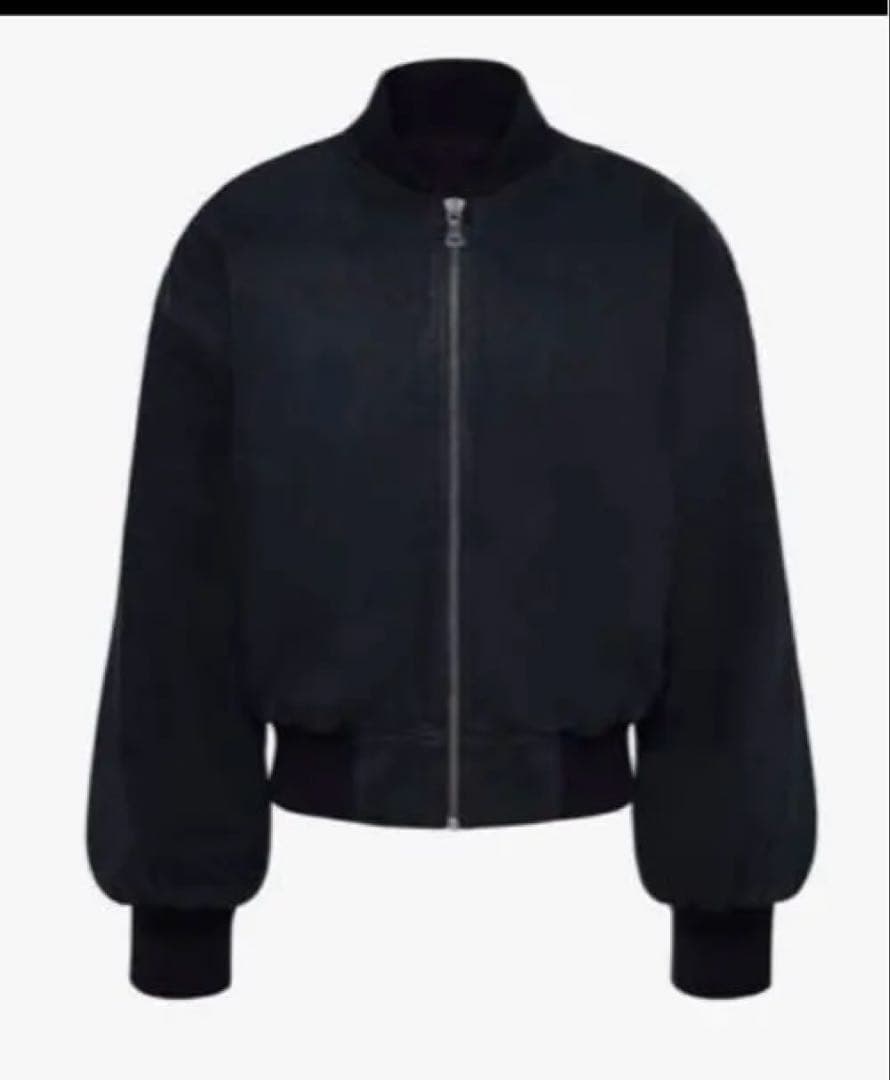 ジャケット・アウター WAXED LOGO BOMBER - BLACK