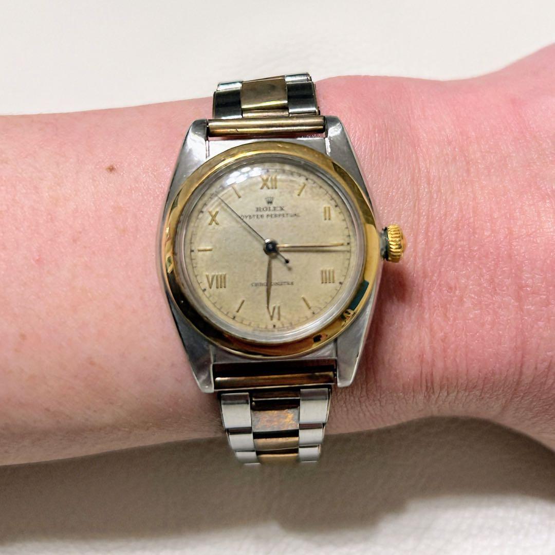 【希少】ロレックス バブルバック Ref.5010 1940年代製 コンビブレス