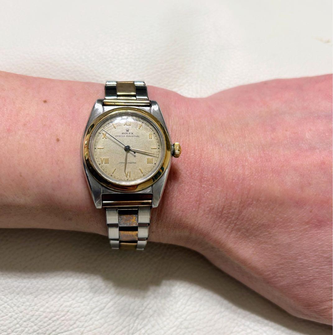 【希少】ロレックス バブルバック Ref.5010 1940年代製 コンビブレス