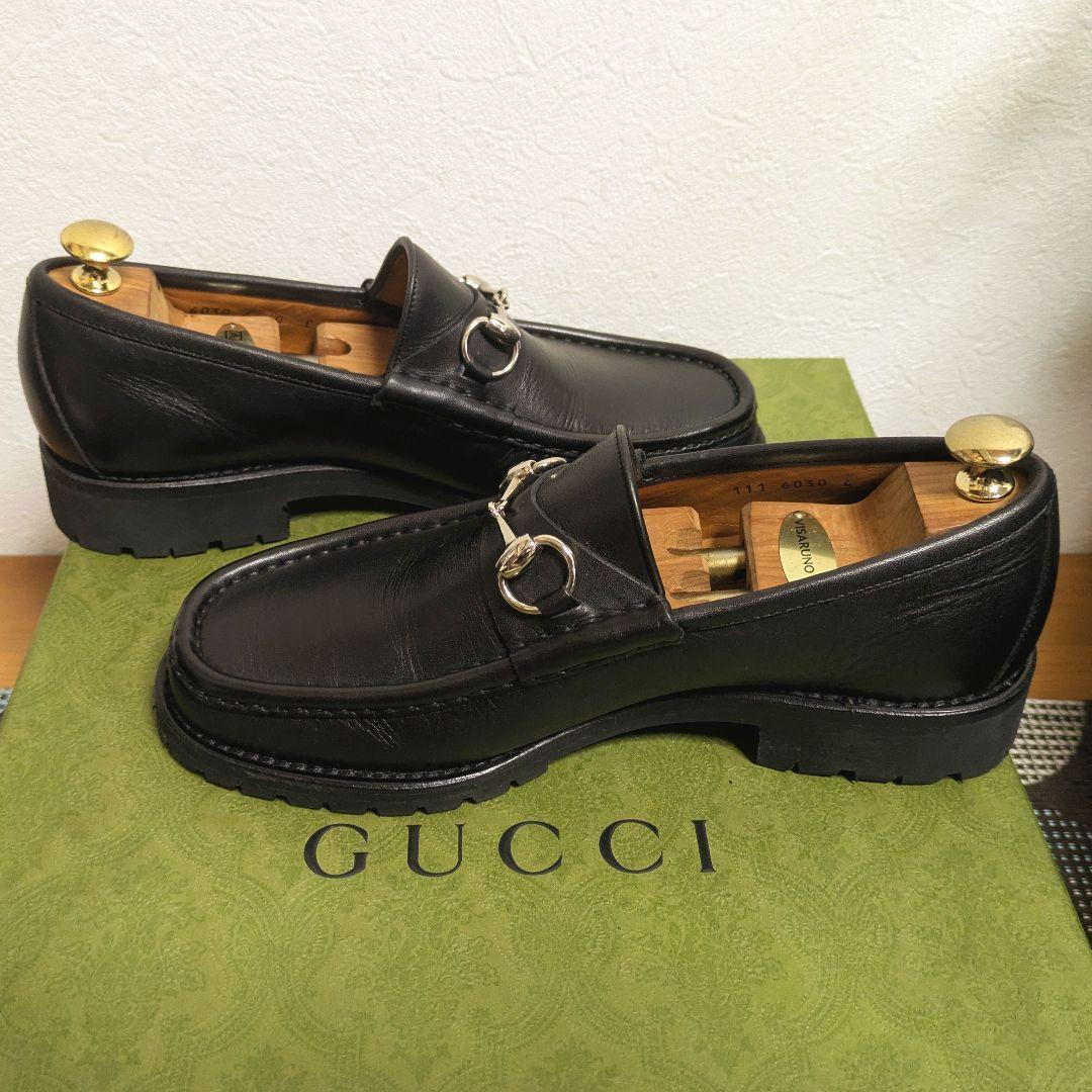 I*２様 美品　GUCCI　ホースビットローファー　ブーツ　黒　40E