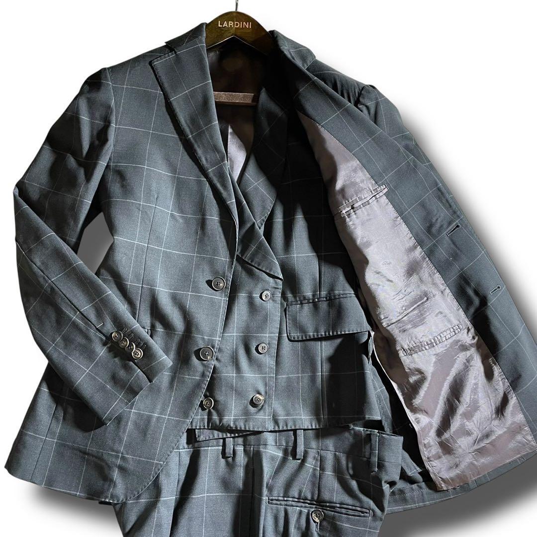 美品◯ガブリエレパジーニ　スーツ　セットアップ　3ピース　ボックスチェック