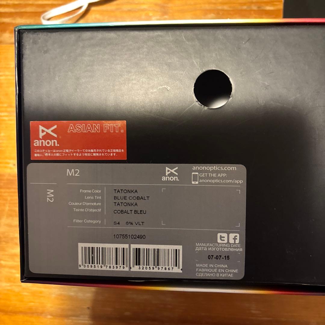 anon m2 . ゴーグル　スペアレンズ付き