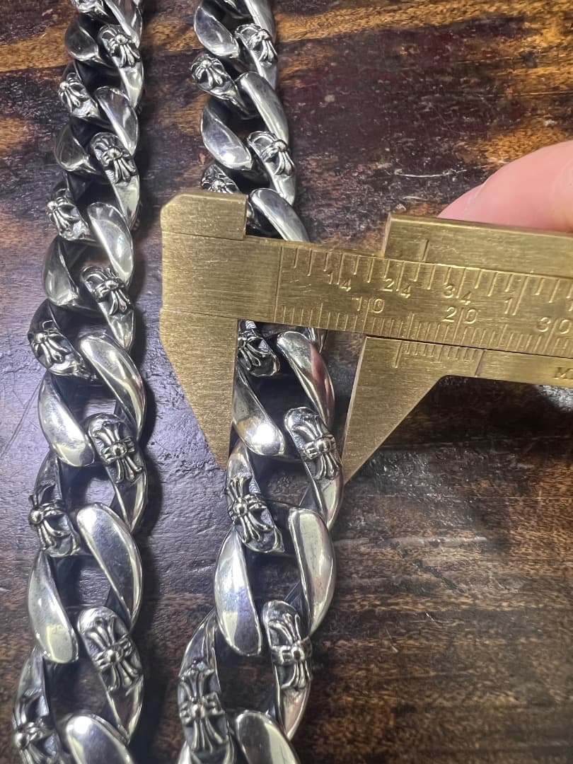 バイカー必須　ウォレット用プレーン　シルバーチェーン　TYPE1　QBKL013