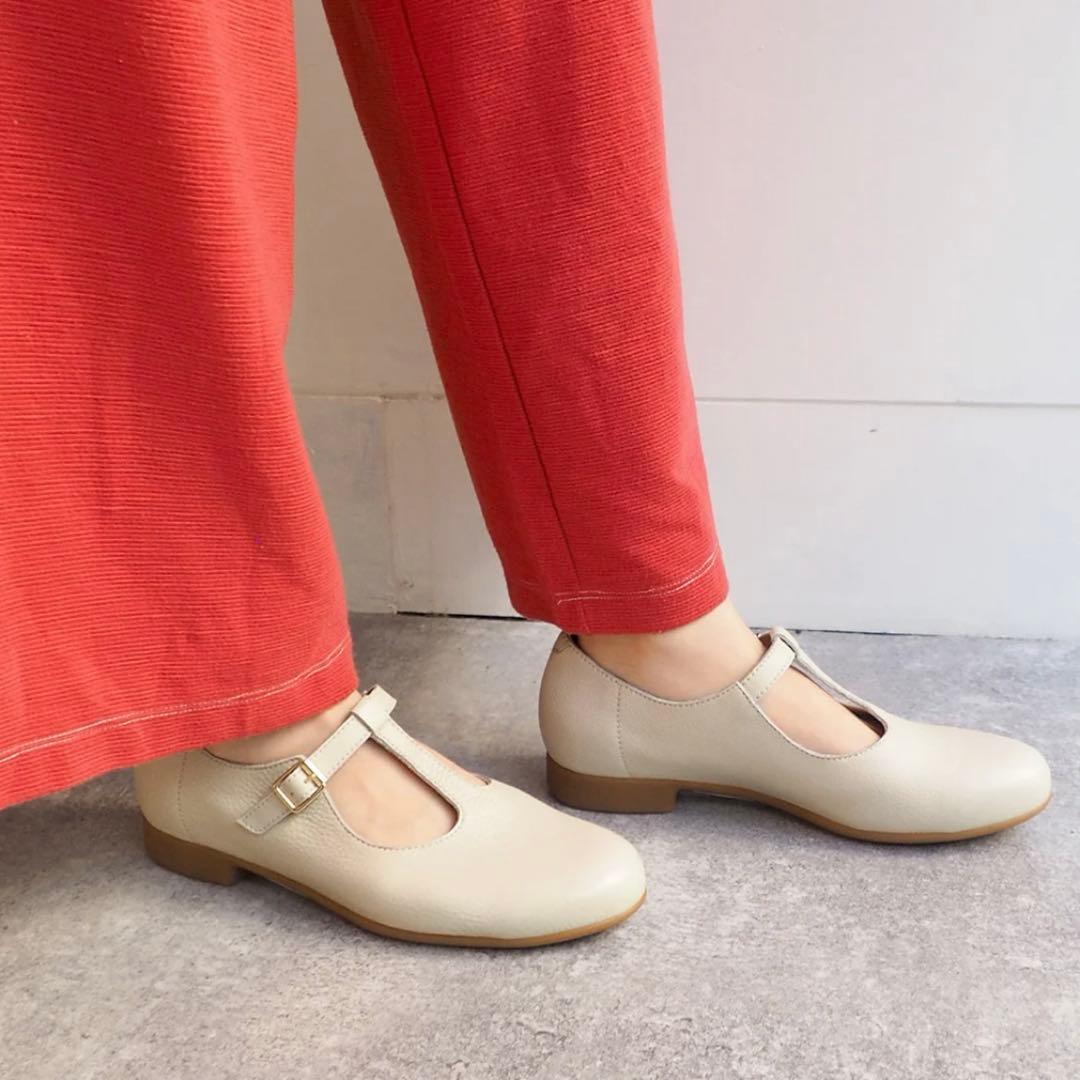 あしながおじさん デイリーユースしやすいTストラップシューズ パンプス 24cm