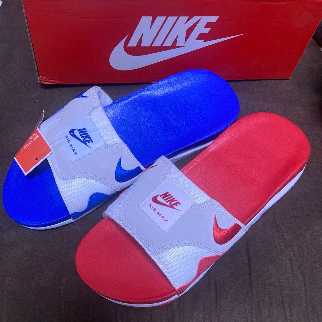 28cm NIKE AIR MAX1 SLIDE エアマックス スライド 赤青