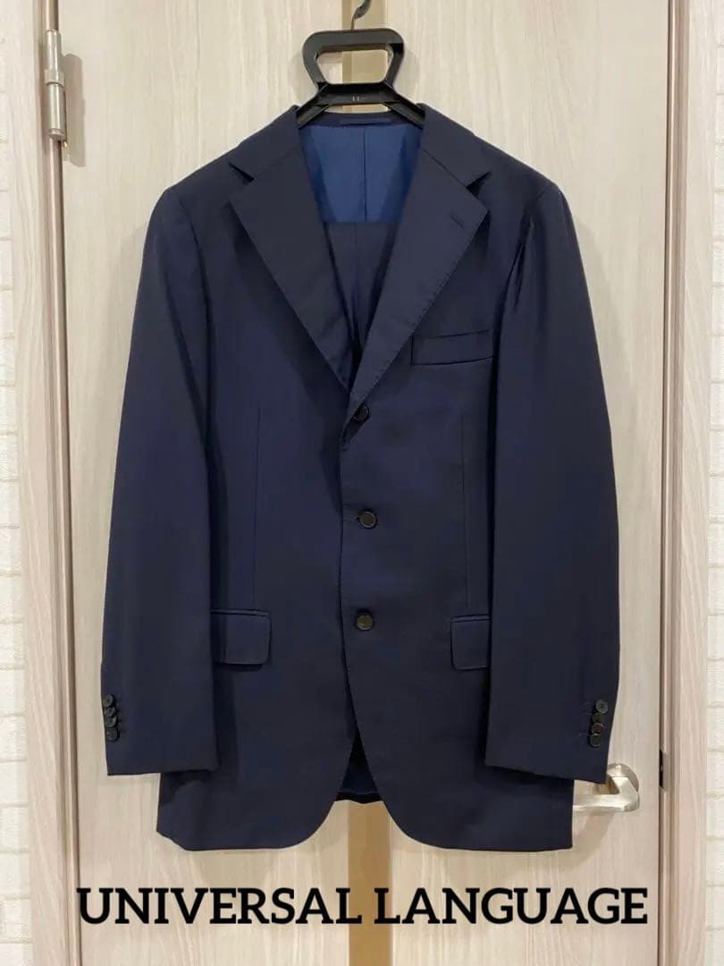 【universal language】ネイビー ビジネススーツ　Lサイズ