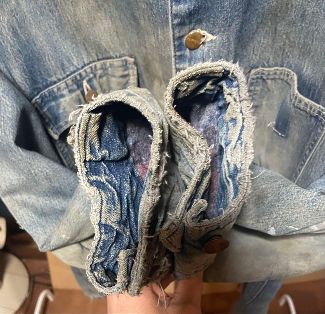 カーハート　チョアコート　デニム ボロ