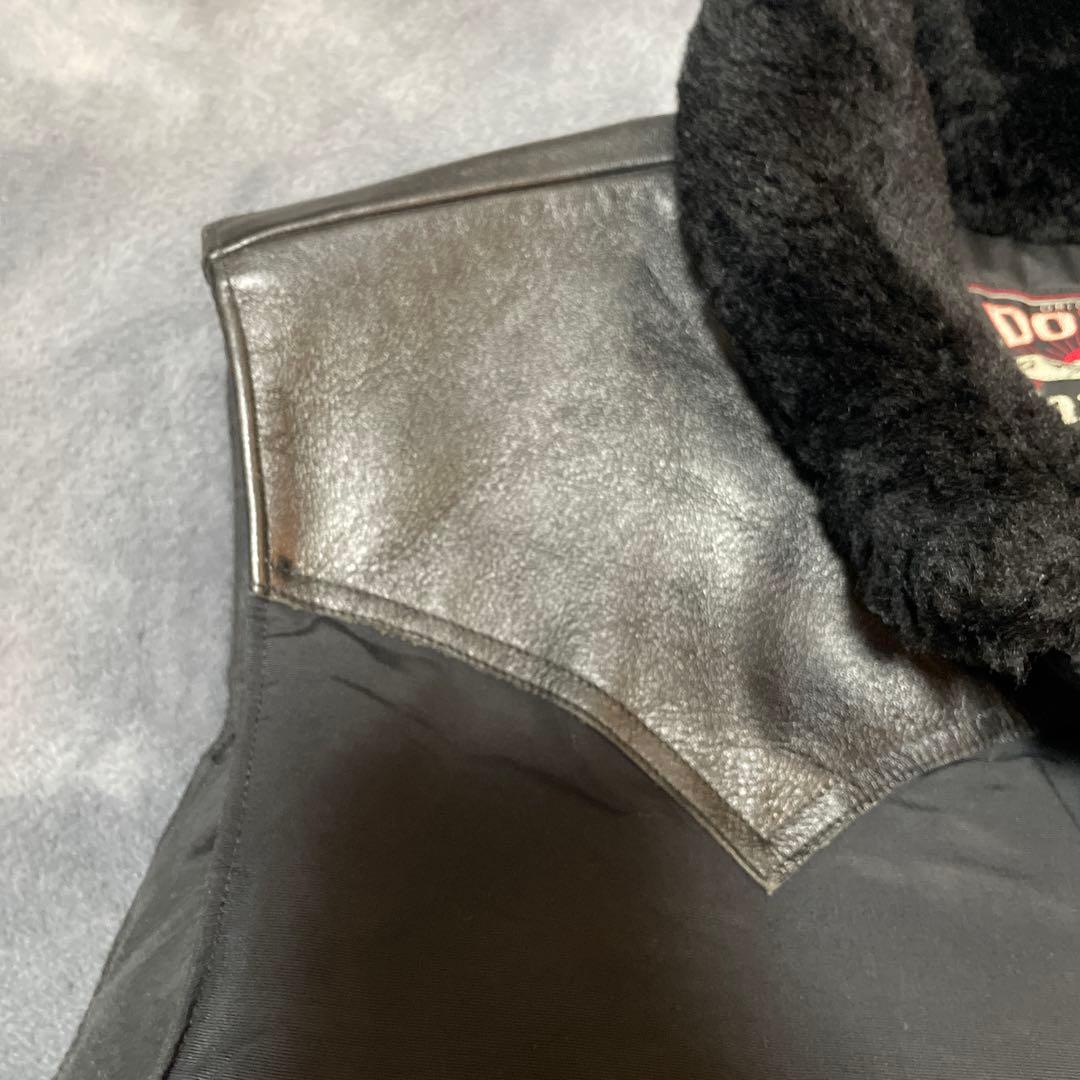 SUGAR CANE 東洋エンタプライズ／ボア付きレザーヨークダウンベスト