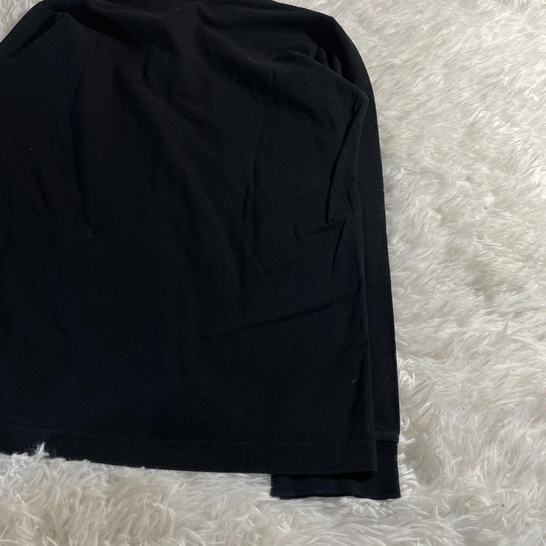 90s 英国製 バーバリーロンドン ノバチェック 襟 長袖 ポロシャツ M 黒