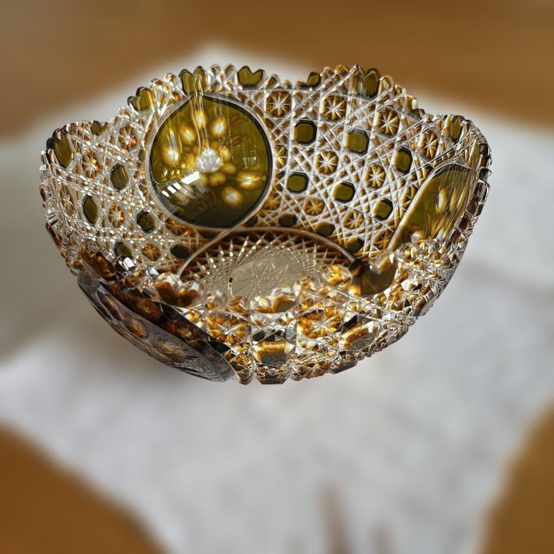 ヨ*ー様 マイセン　クリスタル色被せボウル