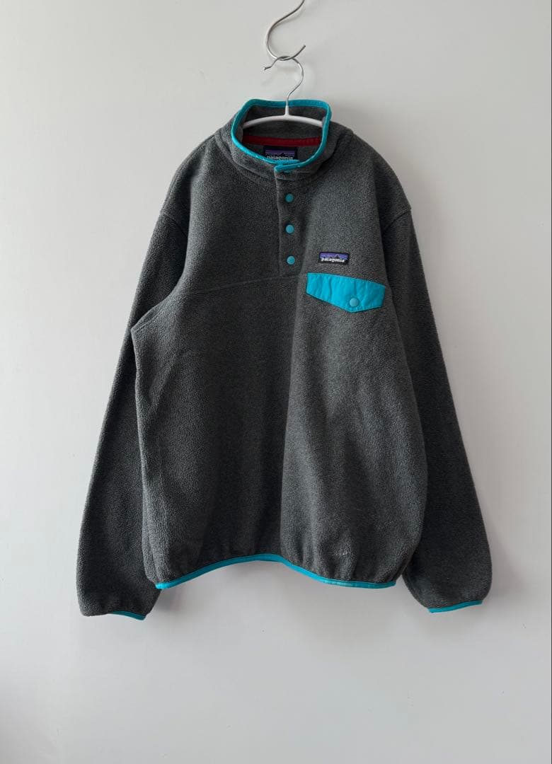 patagonia スナップT シンチラ フリースジャケット グレー ミント M