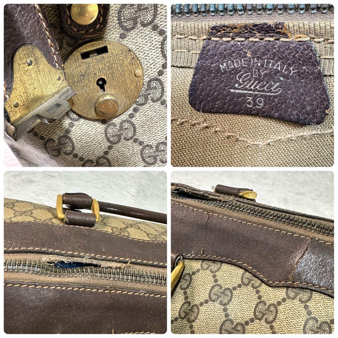 良品✨オールドグッチ GGスプリーム ボストンバッグ PVC 大容量 旅行 ハン