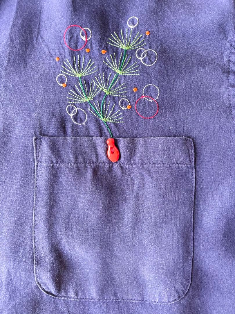 Dry Bones ボーリングシャツ 金魚 和柄 チェーンステッチ