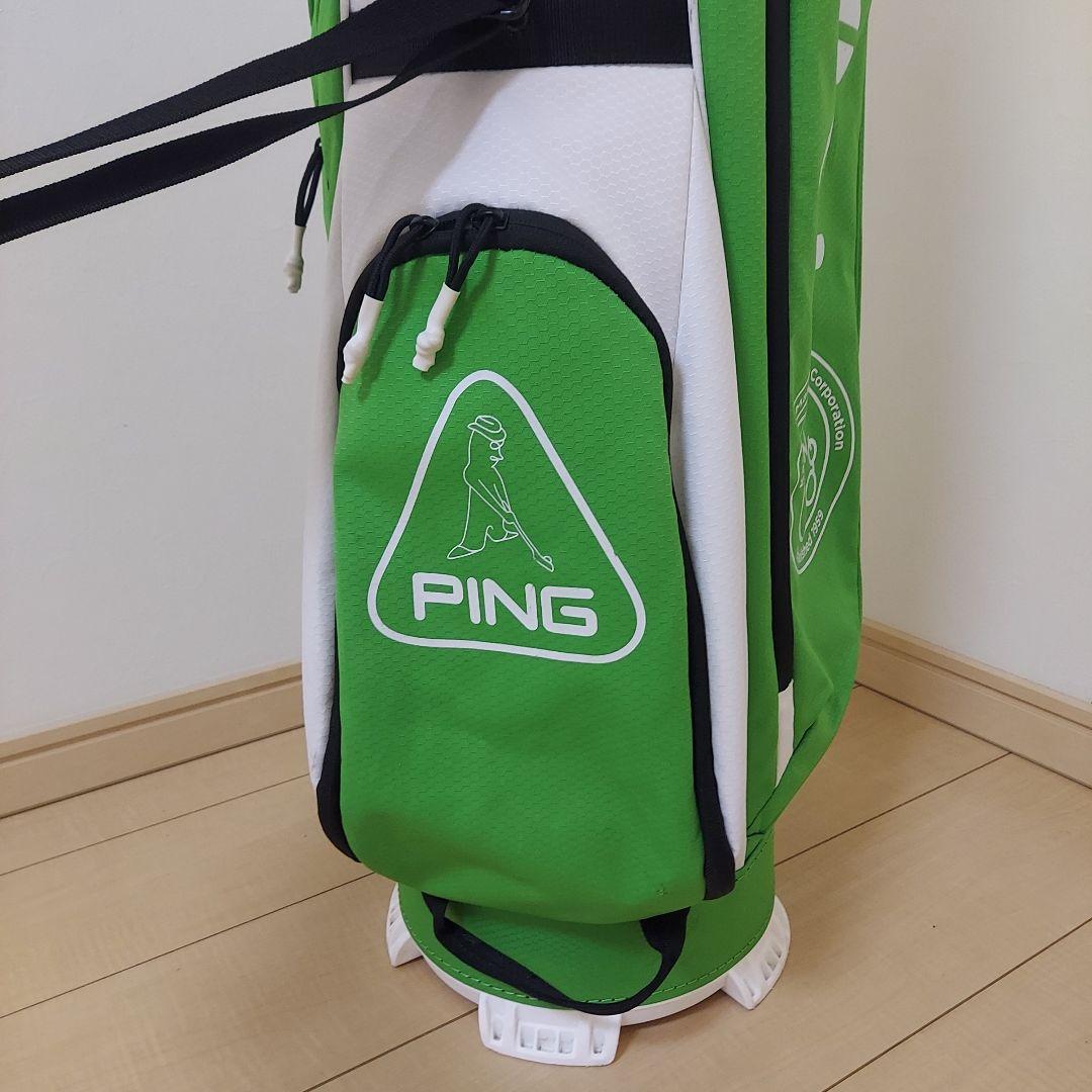 【R)】 PING ピン キャディバッグ 軽量 グリーン/ホワイト ★美品