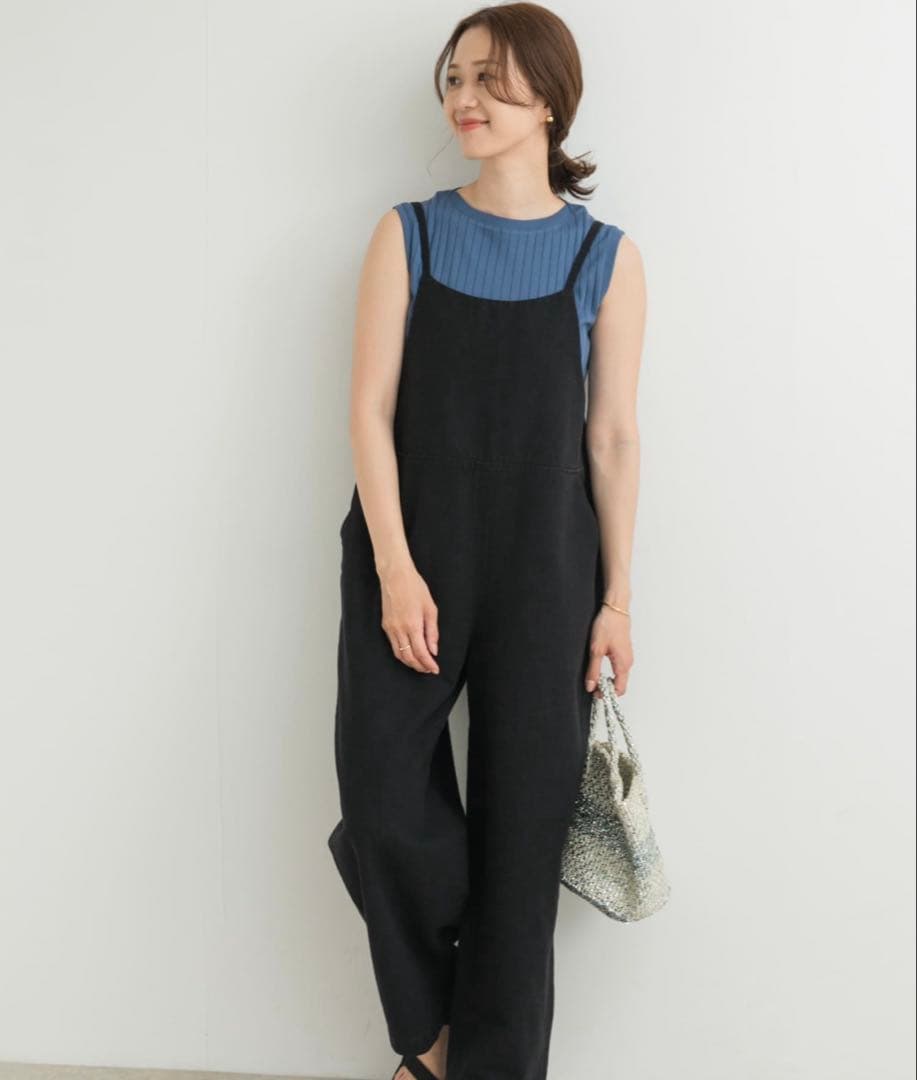 ⭐︎ゆうこりん⭐︎　コットンリネンBACKギャザーサロペット