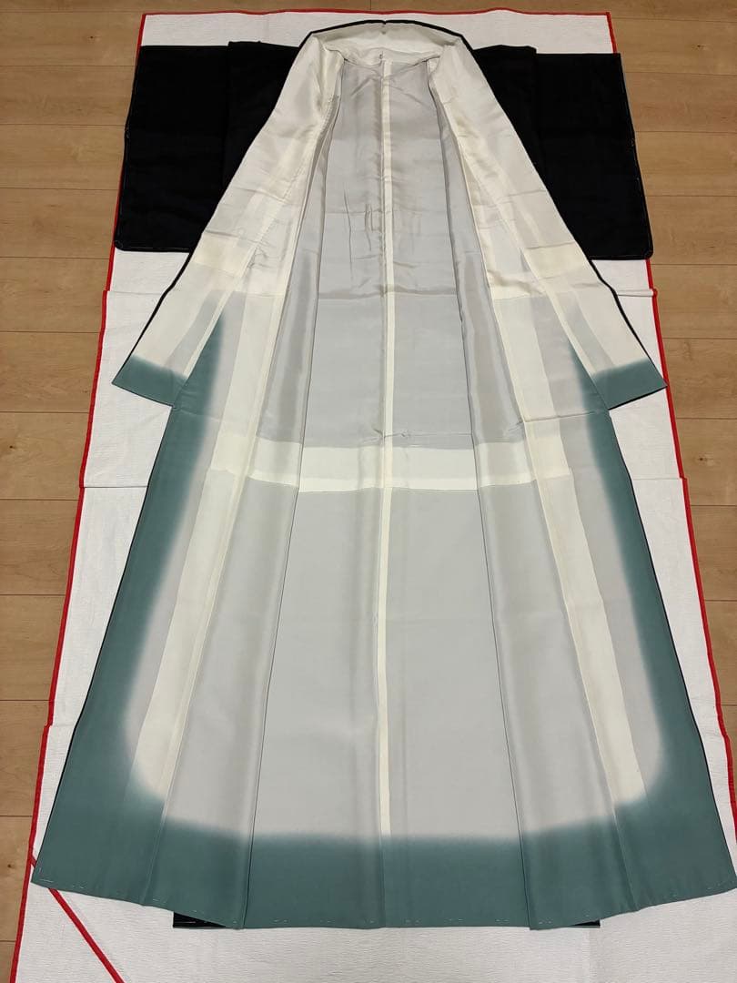 袷　紬　白山紬　色　裄66cm 正絹