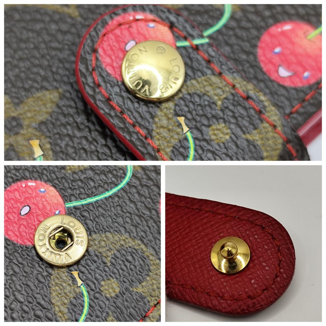 鑑定極美品 ルイヴィトン モノグラム チェリー アジェンダPM 手帳カバー村上隆