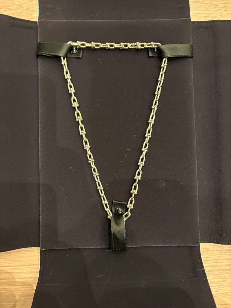 ティファニー　ハードウェア　スモールリンクネックレス　スターリングシルバー