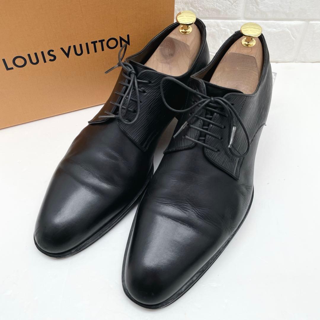 ルイヴィトン ケンジントンライン エピ 革靴 レザー ブラック 28.0cm