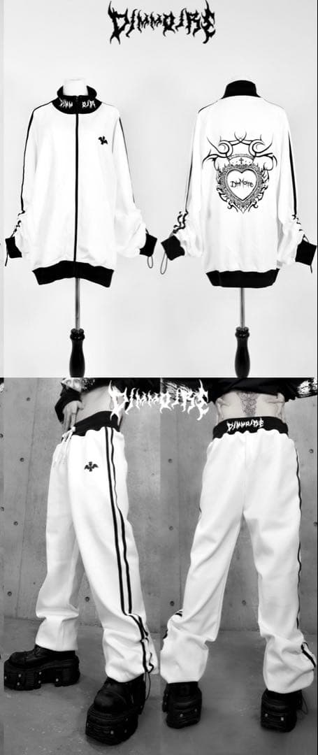 Dimmoire スピンドルジャージ ホワイト 上下セット