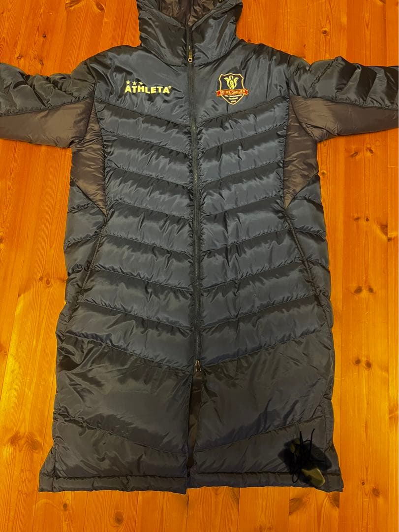 聖和学園ATHLETA ベンチコート ネイビー ダウン