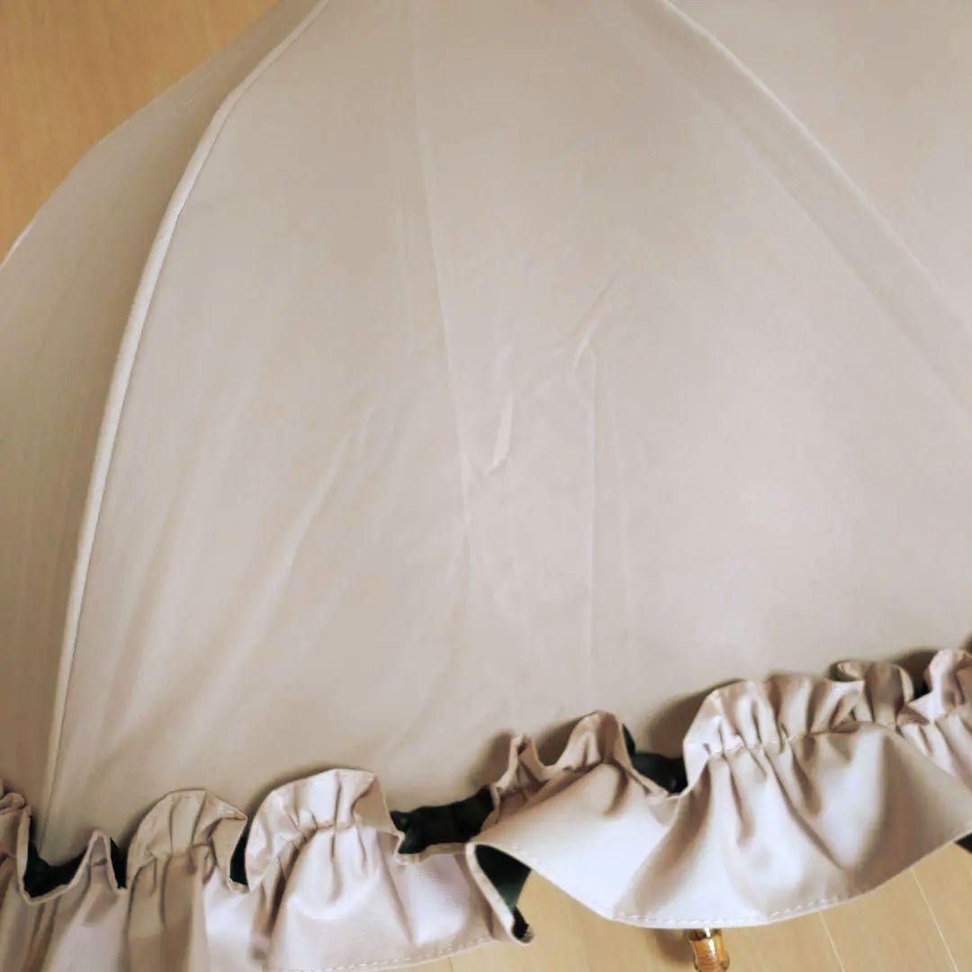 芦屋ロサブラン 完全遮光 フリル付きパゴダ日傘 ピンク