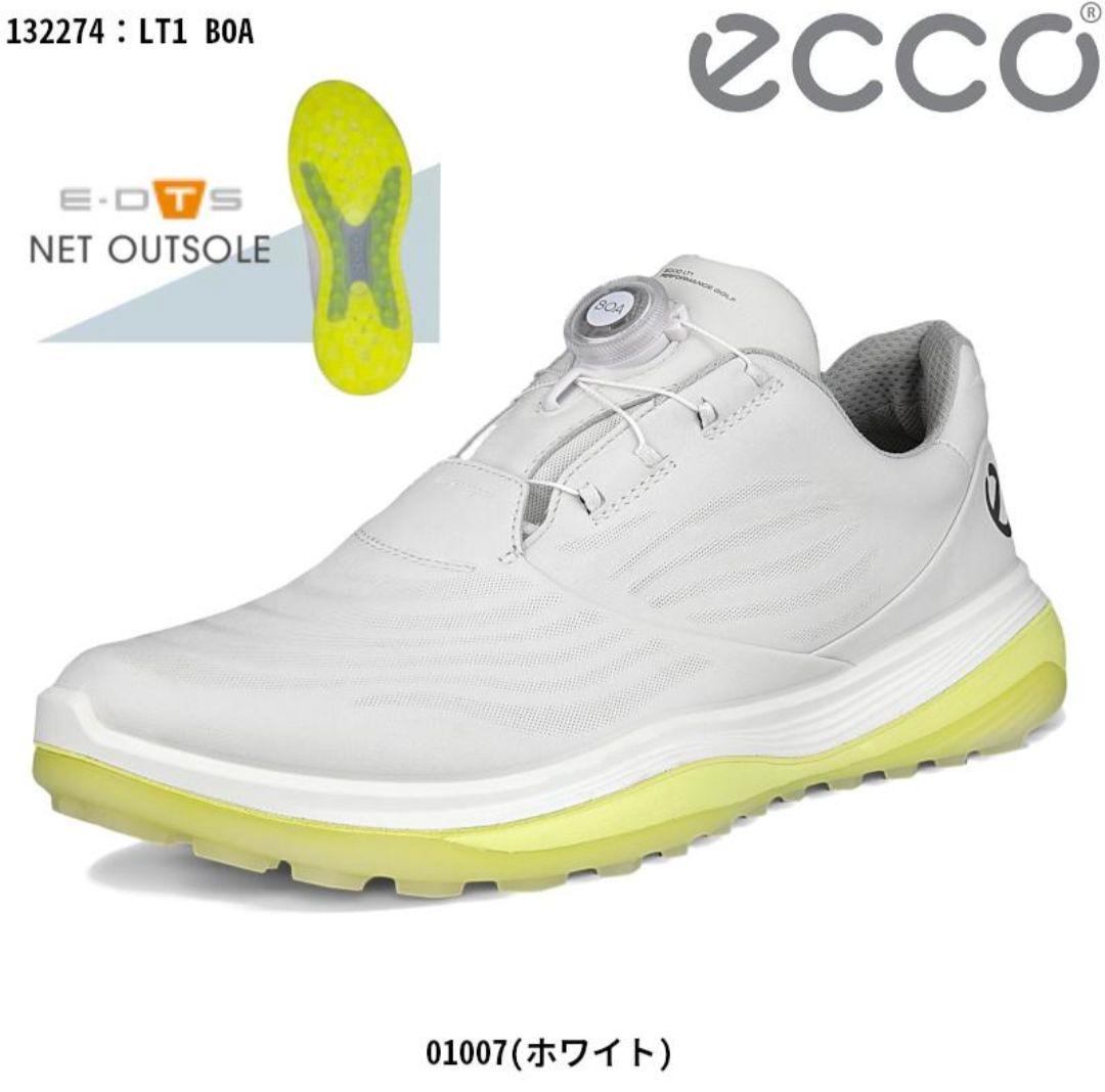 ECCOエコー スパイクレス ゴルフ シューズ エルティーワン ボア 42