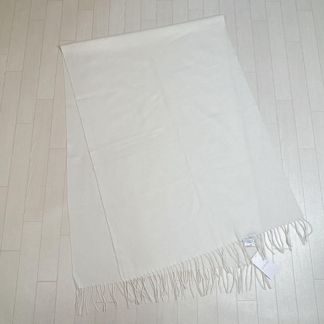 タグ付き 23AW La Totalite カシミヤストール ホワイト系