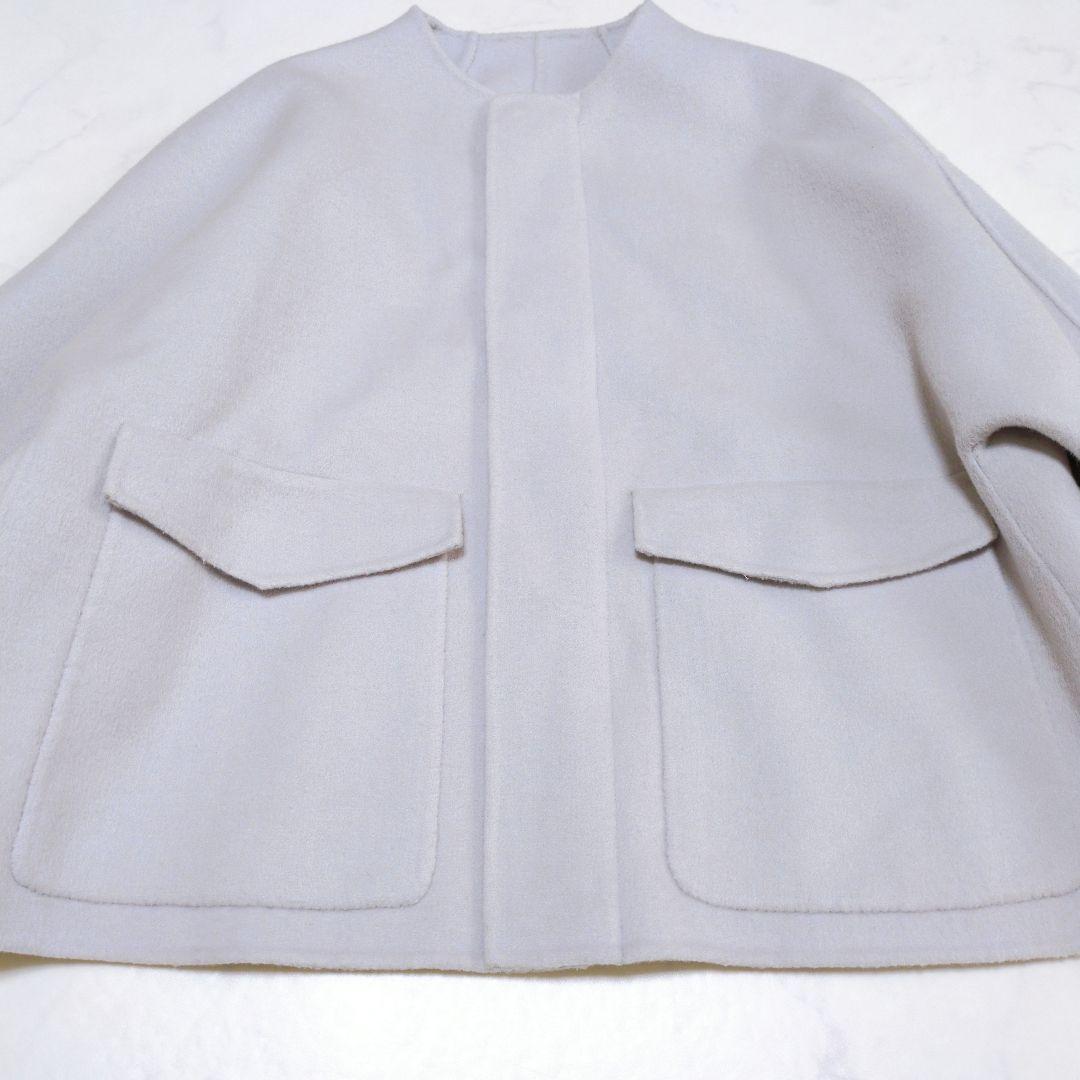 上品に華やぐ✨️uncrave ライトリバーコート❁ショート丈 ウール