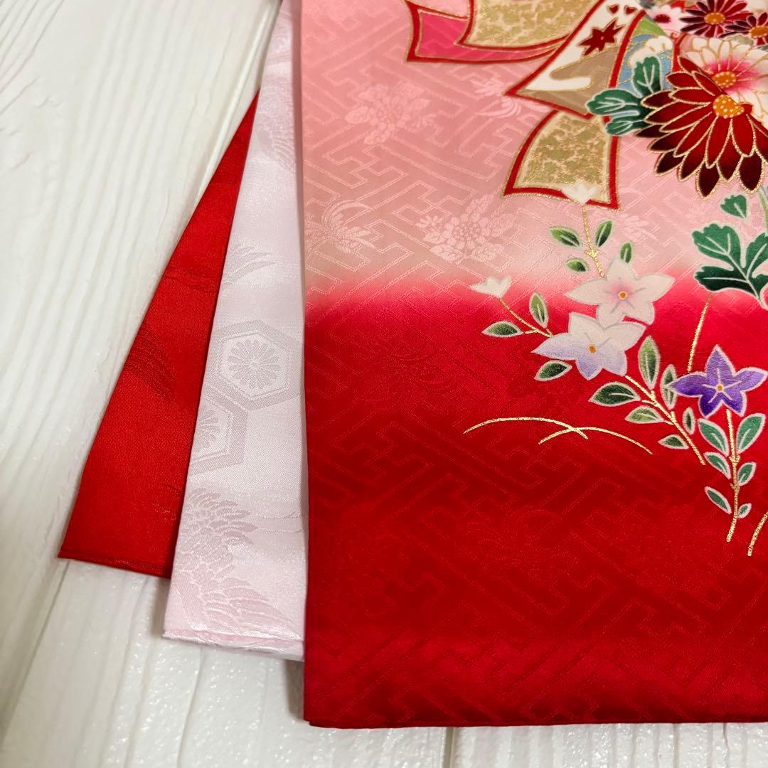 京友禅 正絹 多色箔技法 お宮参り着物 女の子 産着 祝着 のしめ 襦袢付