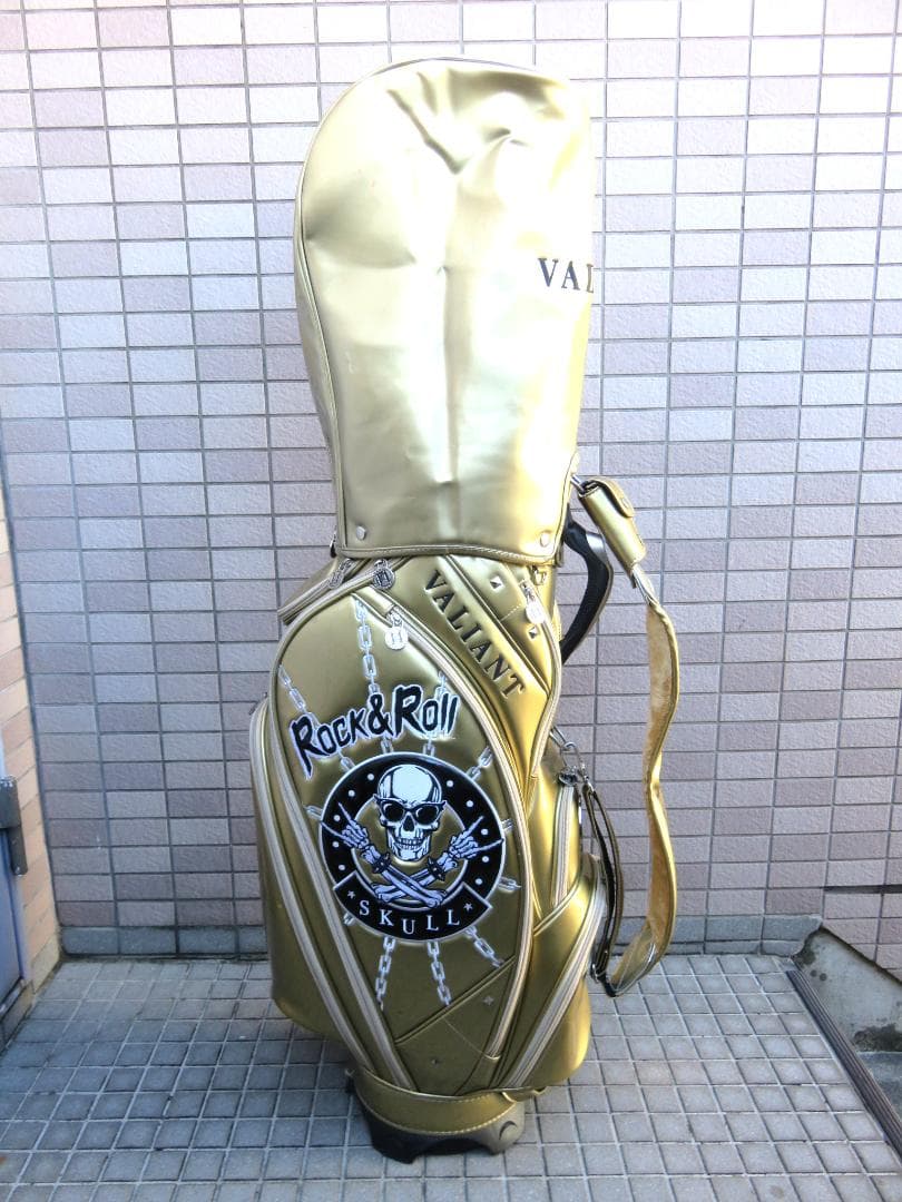 VALIANT ヴァリアント ゴルフバッグ　キャディーバック　エナメル　ゴールド