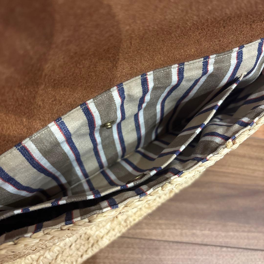 【極美品】IL BISONTE イルビゾンテ カゴ レザー ショルダーバッグ