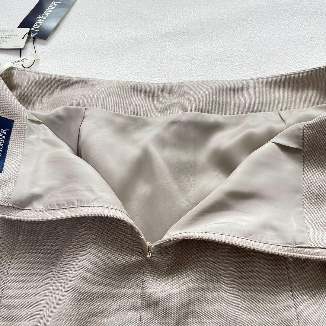 大きいサイズ ニューヨーカー スカートスーツ ワンボタン シルク素材 冠婚葬祭