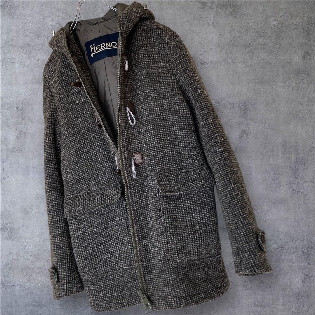 【希少】HERNO ヘルノ 中綿 ダッフルニットコート 48 L相当