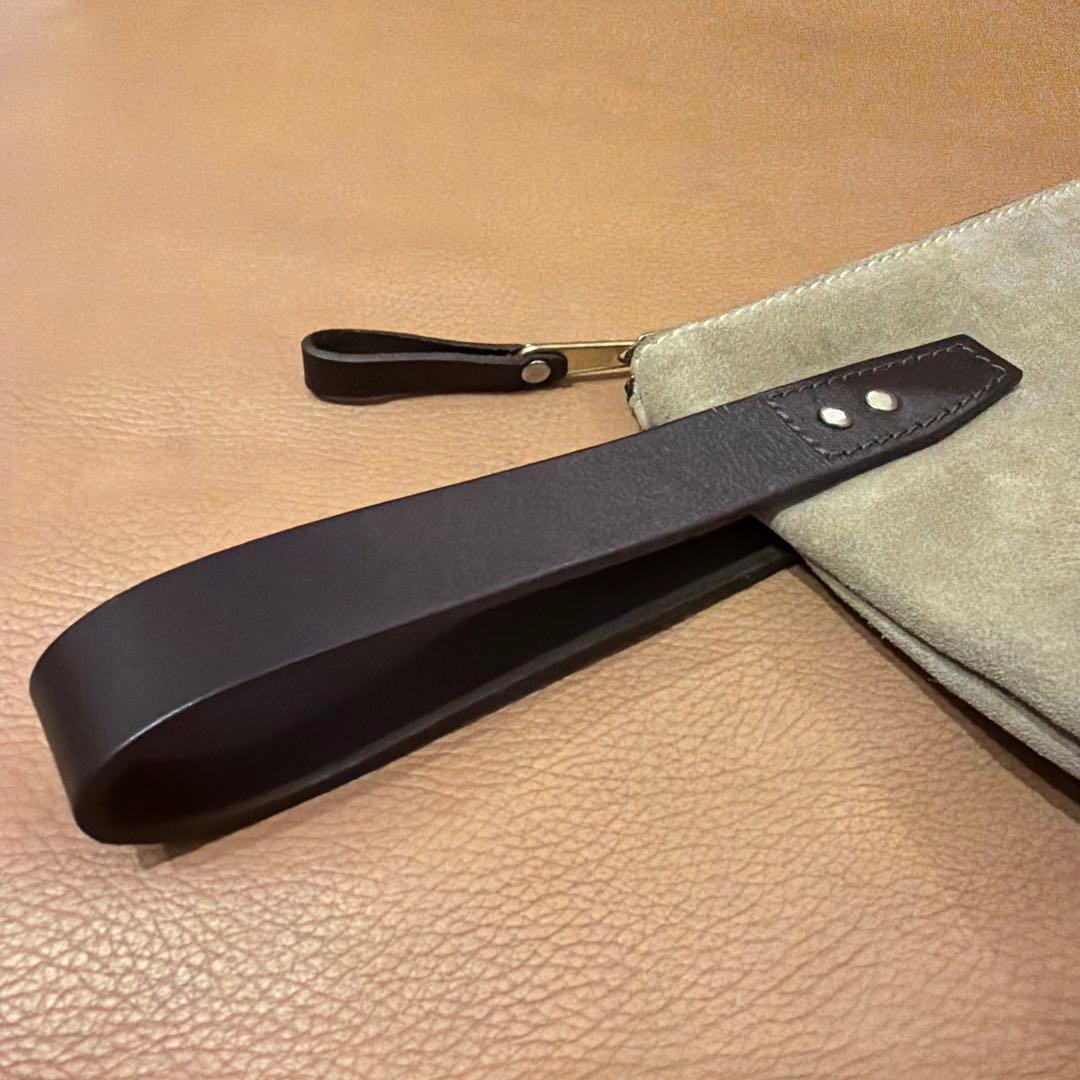 JOHN CHAPMAN / スエード ポーチ BEIGE/HAZELMUT