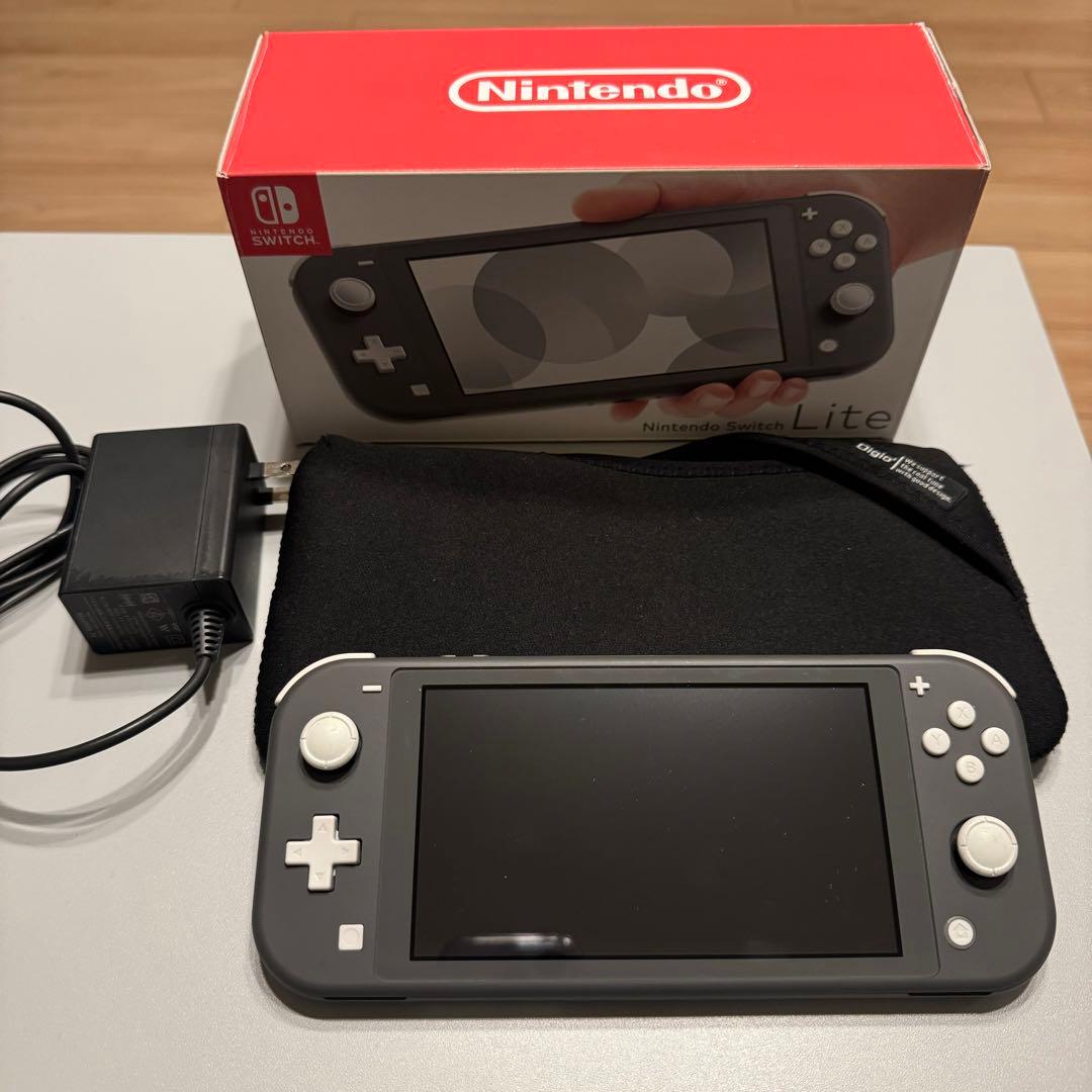 Nintendo Switch Lite グレー 充電器・ケース付き