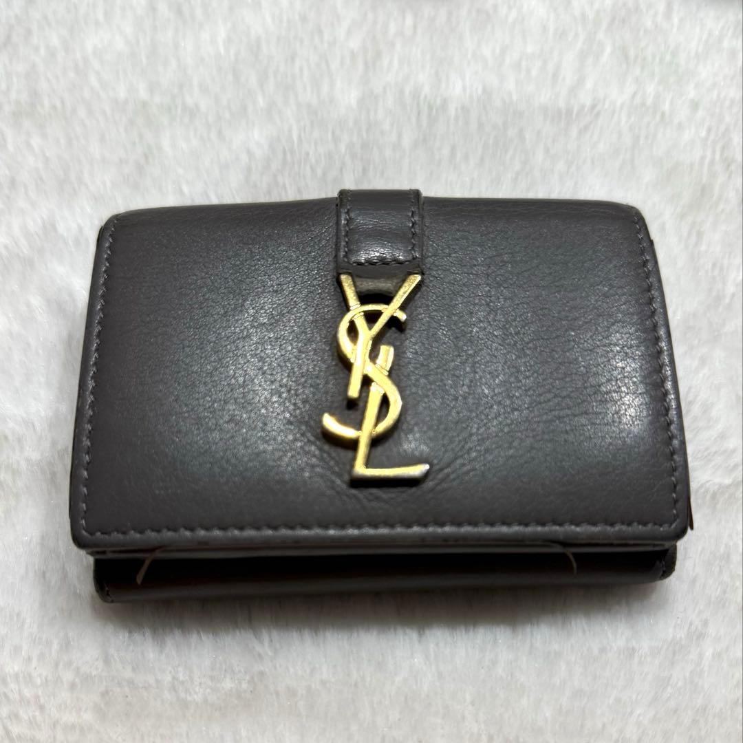 SAINT LAURENT　オリガミタイニーウォレット　三つ折り財布　ミニ財布