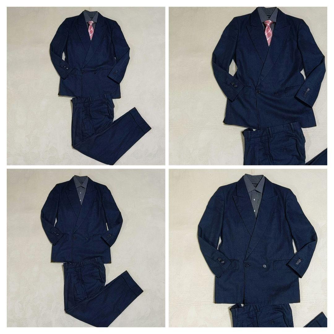 【美品】　現行タグ　ポールスミス　ダブルスーツ　麻シルク　オーバーシルエット