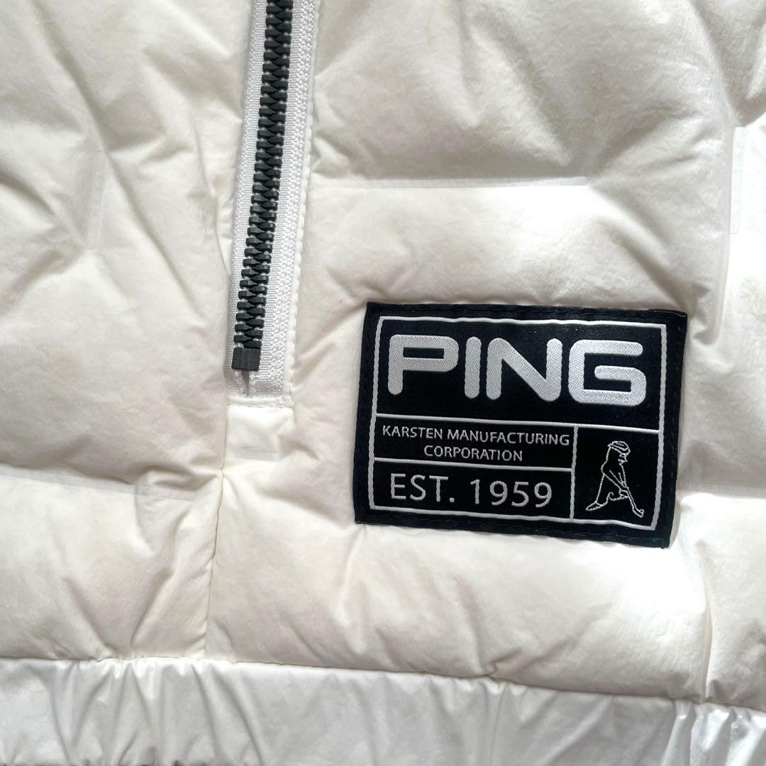 PING ピン　ゴルフウエア　ダウンジャケット　ホワイト　LL