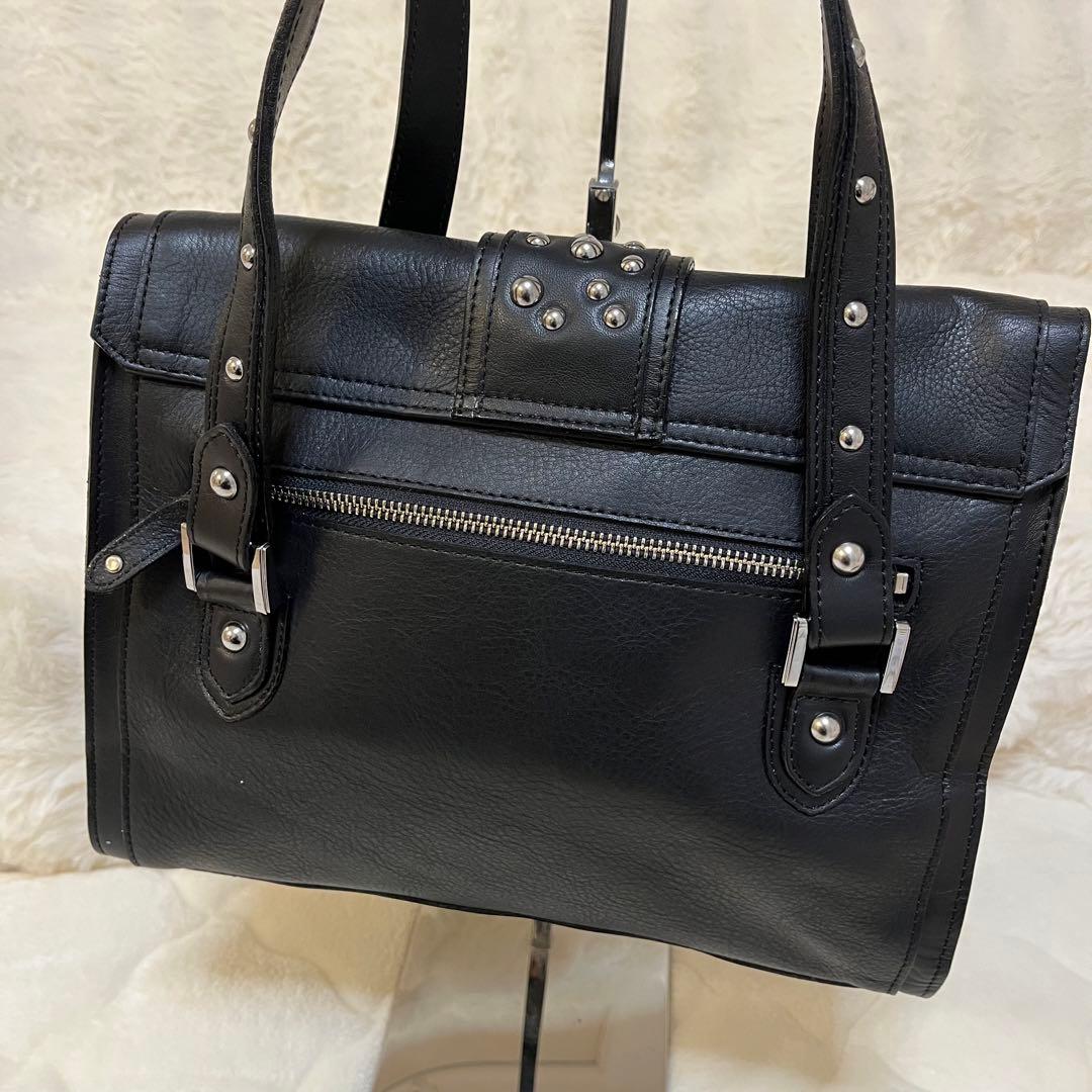 希少 Jean Paul GAULTIER スカルスタッズ レザー ハンドバッグ