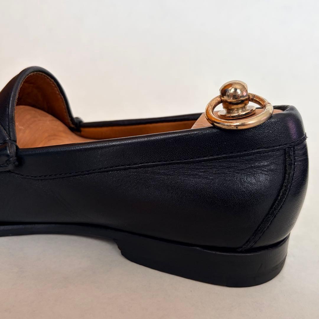 GUCCIグッチ ホースビットローファー 39.5 本革 ブラック