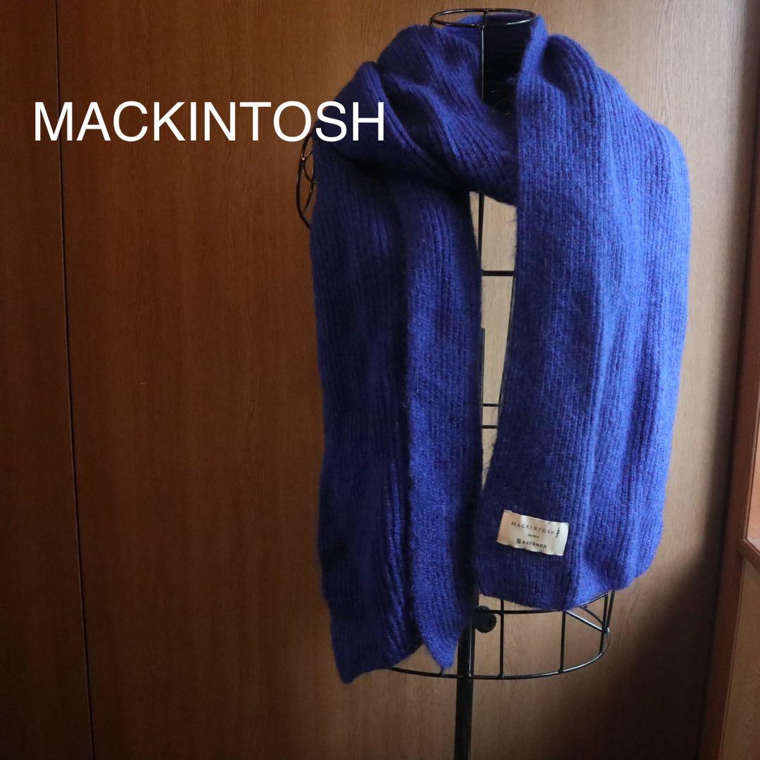 MACKINTOSH ニットマフラー 青