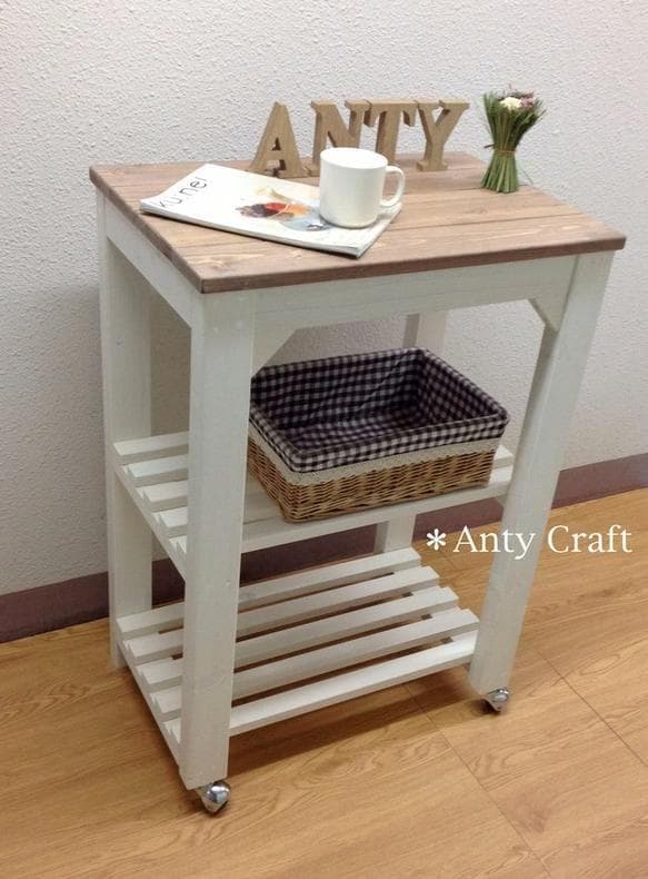 レア　木製キッチンワゴン