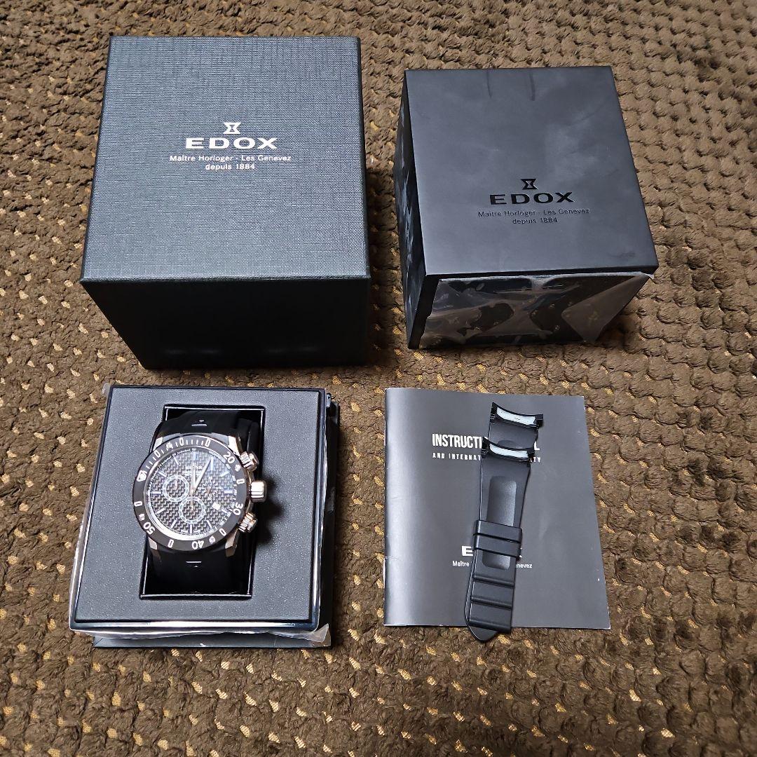 EDOX クロノグラフ 腕時計 500m防水