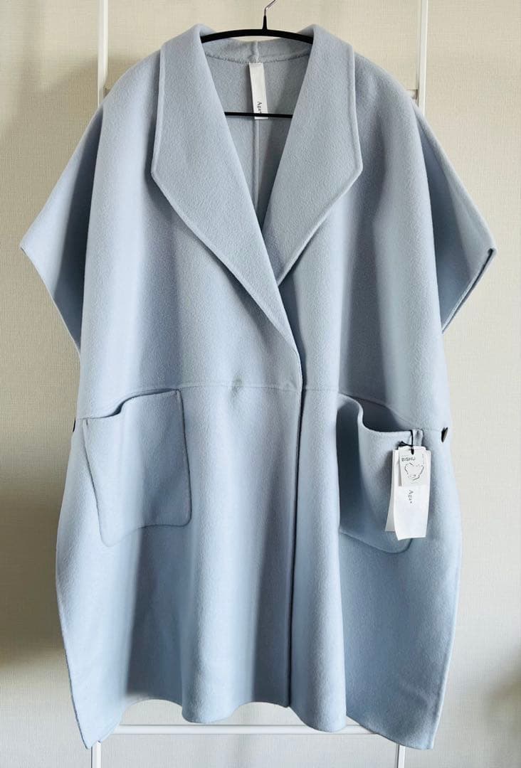 新品Aga➕アーガプラス ケープコートポンチョM38 日本製尾州ウール ヤマダヤ