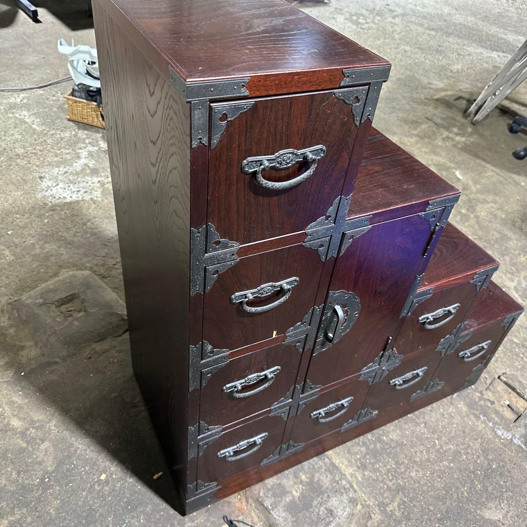 P*h様 木製階段型タンス 引き出し10個付き